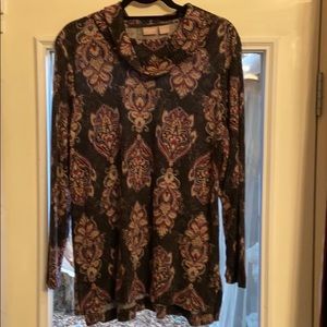 Paisley print hi/lo tunic